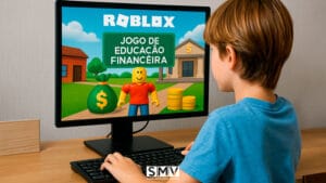 Jogo de educação financeira no Roblox