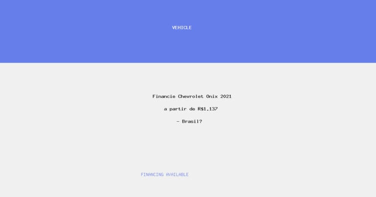 Financie Chevrolet Onix 2021 a partir de R$1.137 - Brasil?