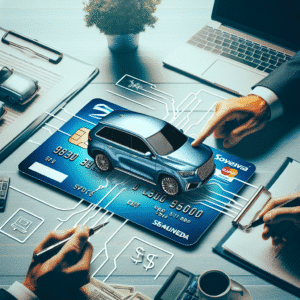 Cartão de crédito com parceria de bancos e concessionárias para compra de carro