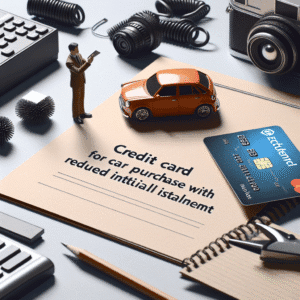 Cartão de crédito para compra de carro com parcela inicial reduzida